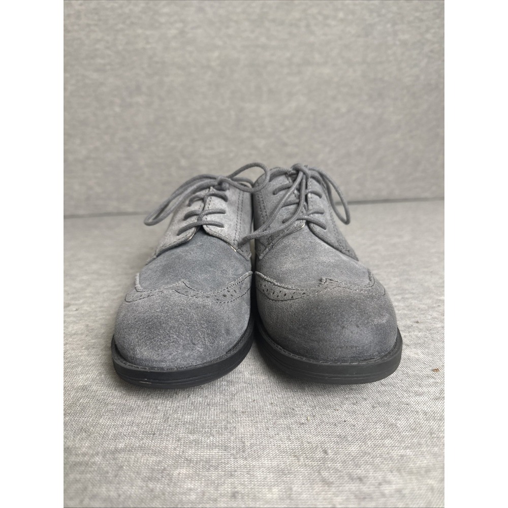 Sam Edelman 8.5M Womens Gray Leather Suede Irving Oxford Lace-up Shoes - Picture 3 of 12